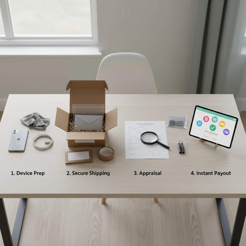 スマホ買取の流れ：申し込みから入金まで