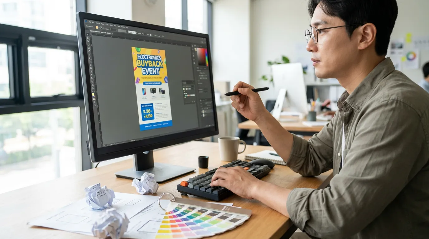 買取 チラシ 自作・外注と長期運用のテンプレート戦略